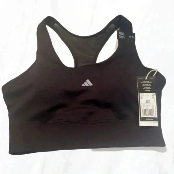 NWT  Adidas medium support running pocket performance bra M - Picture 2 of 4
